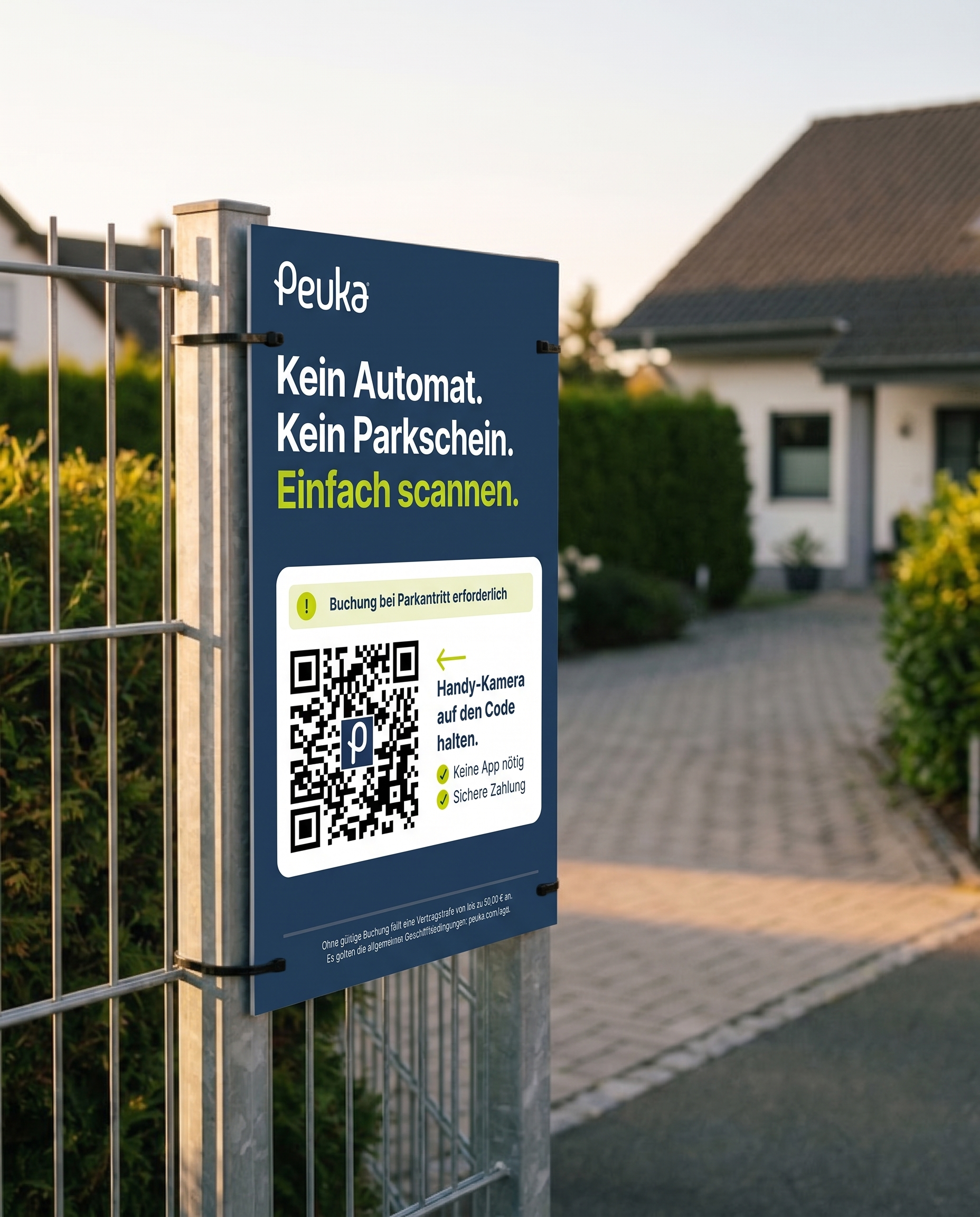 Universal Parkplatz-Schild